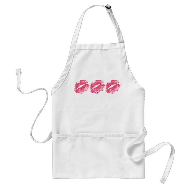 Tablier Kiss rose (Devant)