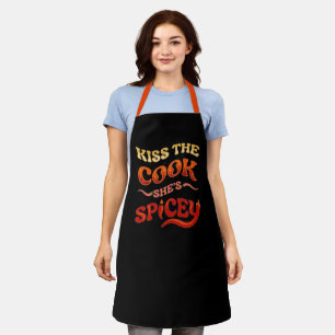 Tablier Kiss The Chef - Nom personnalisé Cadeau dr