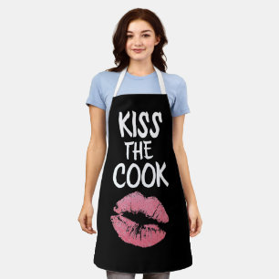TABLIER KISS THE COOK WIFE GIRLFRIEND KITCHEN APRON