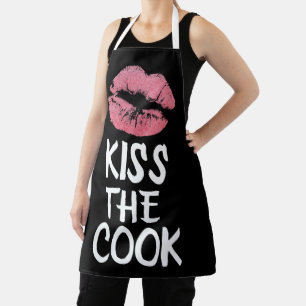 TABLIER KISS THE COOK WIFE GIRLFRIEND KITCHEN APRON