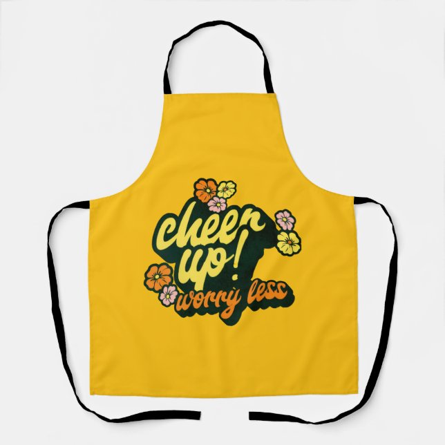 TABLIER KITCHEN CHEER UP WORRY LESS APRON  (Recto)