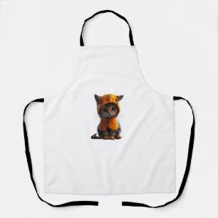 Tablier Kitten en costume Citrouille - Joli design Hallowe