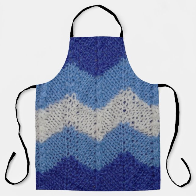Tablier Knit à rayures bleu et blanc (Recto)