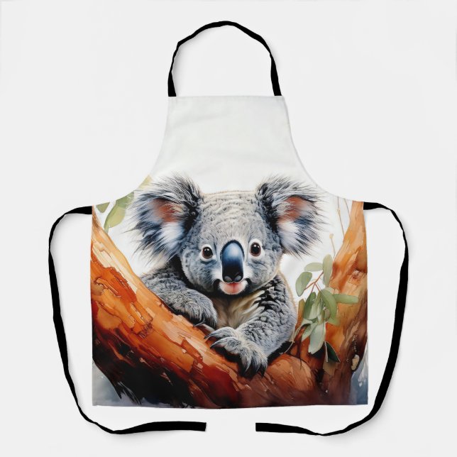 Tablier Koala assise dans un gommier (Recto)