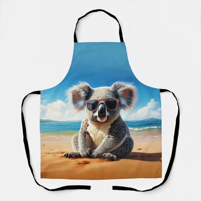 Tablier Koala sur une plage de sable  (Recto)