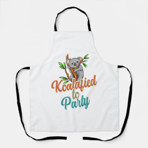 Tablier Koalafied pour Pun Party Qualifié Mignon et Drôle