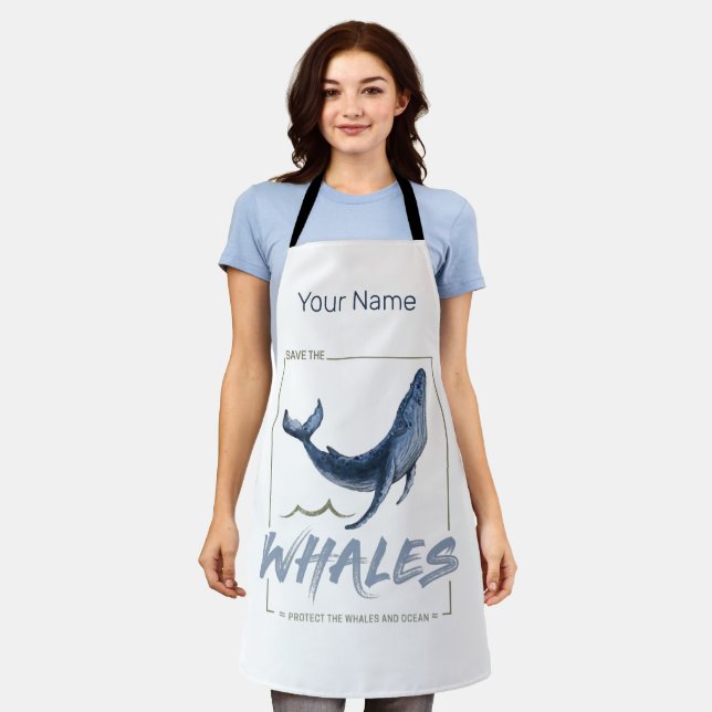 Tablier La baleine protège les baleines et la cétacée d'aq (Porté)