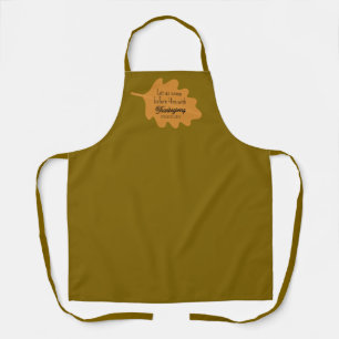 Tablier La Bible de Thanksgiving Verse Orange Leaf Autumum