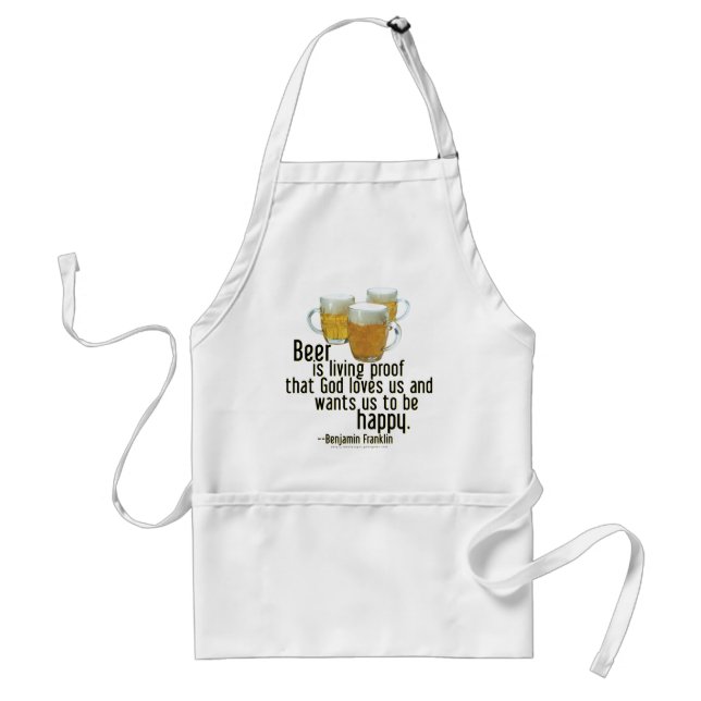 Tablier La bière est preuve (Franklin) (Devant)