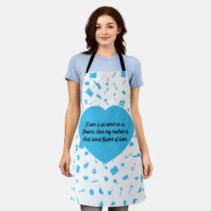 Tablier La cuisine d'amour de mère. Je t'aime maman