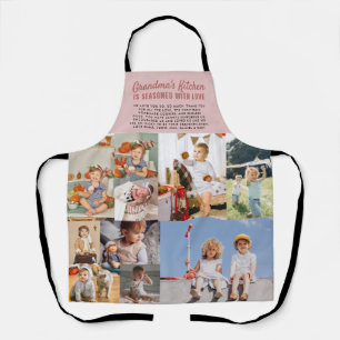 Tablier La cuisine de grand-mère   Collage photo en blocs 