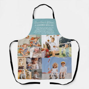 Tablier La cuisine de grand-mère   Collage photo en blocs 