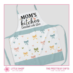 Tablier La cuisine de maman assaisonnée avec amour Bows Co