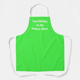 Tablier La cuisine est mon joyeux espace vert citron