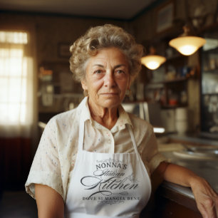 Tablier La Cuisine Italienne de Nonna Jolie Typographie