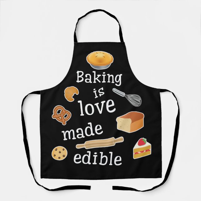 Tablier La cuisson est l'amour rendu comestible : Apron de (Recto)