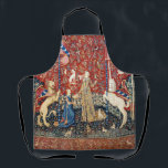 Tablier La Dame et la licorne, Goûtez<br><div class="desc">La Dame et la licorne, Goût (La Dame à la licorne, Le gout) Tapisserie médiévale (vers 1500). Cette tapisserie fait partie d'une série de six. Chaque tapisserie présente une dame médiévale dans différentes poses. Chaque scène représente l'un des cinq sens, ainsi qu'une sixième scène intitulée Mon Seul Desir (mon seul...</div>