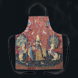 Tablier La Dame et la licorne, Odeur<br><div class="desc">La Dame et la licorne, l'Odeur (La Dame a la licorne, L'odorat) Tapisserie médiévale (vers 1500). Cette tapisserie fait partie d'une série de six. Chaque tapisserie présente une dame médiévale dans différentes poses. Chaque scène représente l'un des cinq sens, ainsi qu'une sixième scène intitulée Mon Seul Desir (mon seul désir)....</div>