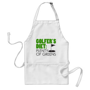 Tablier La diète de Golfer Pléthore de verts amusant Apron