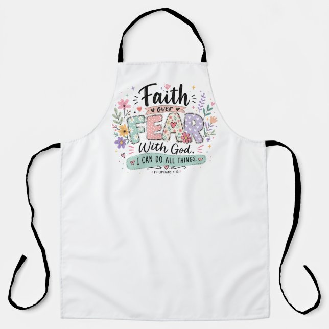 Tablier La foi plutôt que la peur Philippiens 4:13 (Recto)
