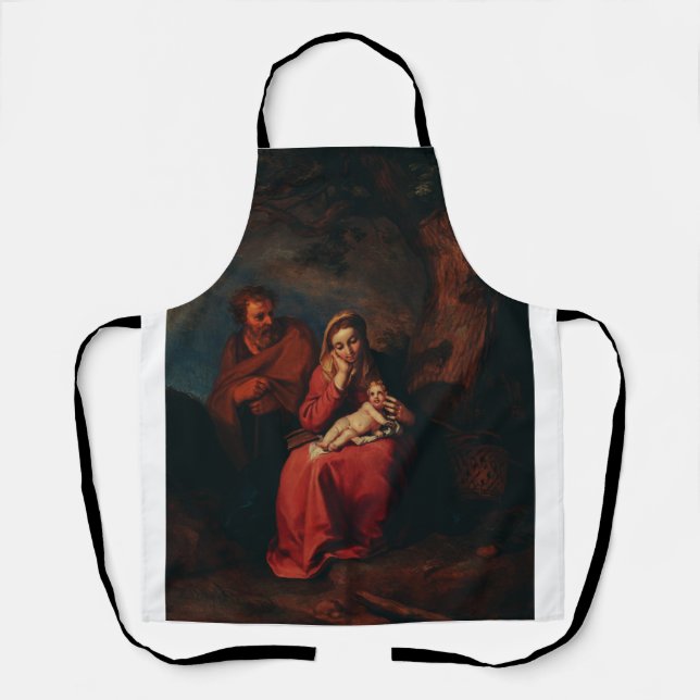Tablier La Fuite en Égypte par Abraham Bloemaert  (Recto)