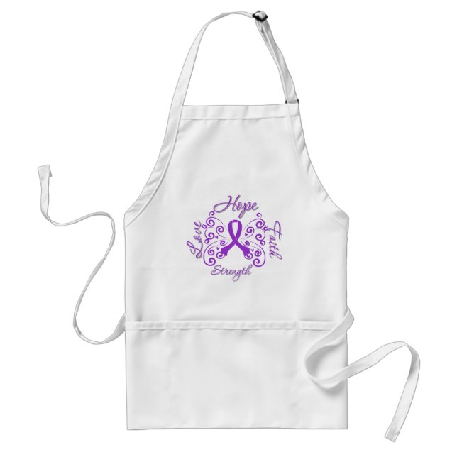 Tablier La maladie d'Alzheimer Hope Motto Butterfly (Devant)