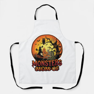 Tablier La maman des monstres Halloween squelette citrouil