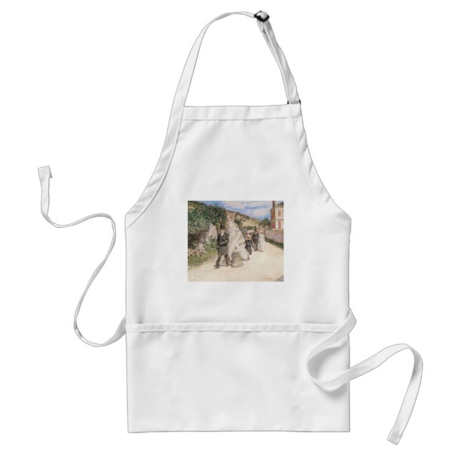 Tablier La Marche Nuptiale par Robinson, Jeunes Mariés Vin (Devant)