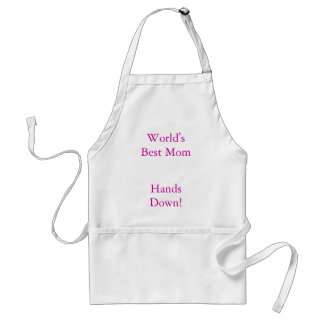 Tablier La meilleure maman du monde, mains vers le bas !