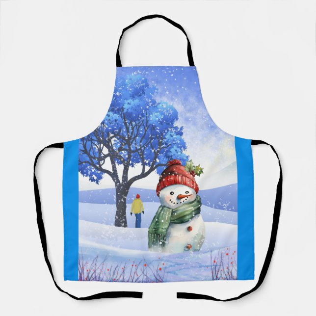 TABLIER LA NEIGE S'AMUSERA EN HIVER (Recto)