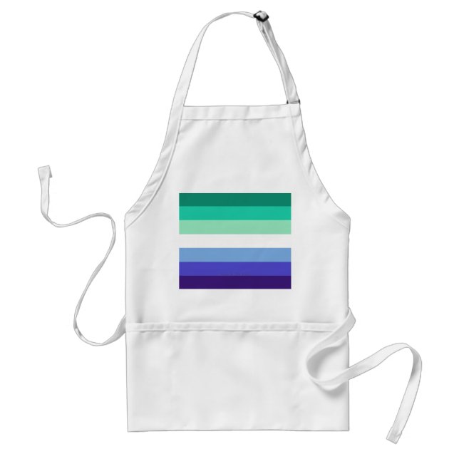 Tablier La palette de drapeau des hommes gays trans-inclus (Devant)