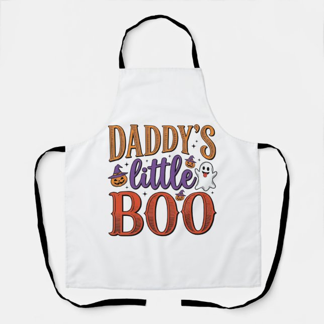 Tablier La petite Boo vintage Halloween de papa (Recto)