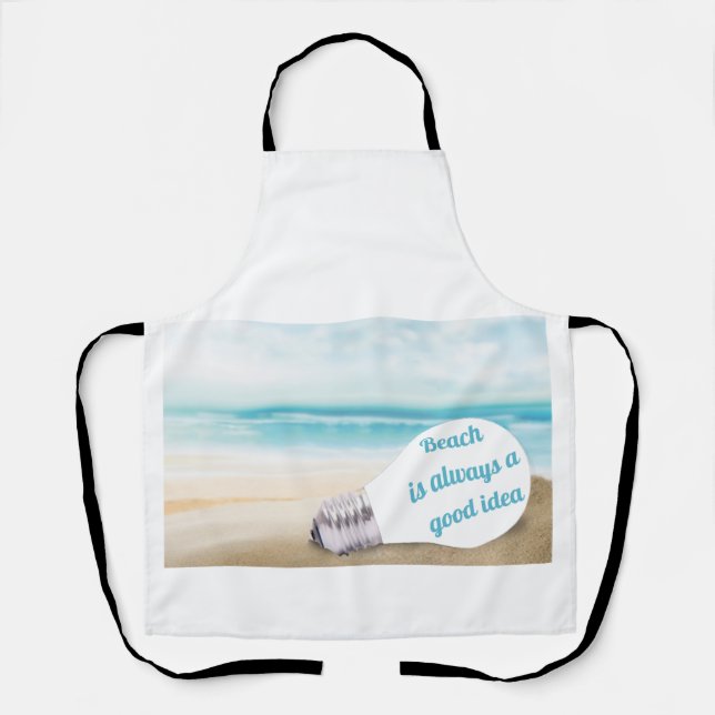 Tablier La plage est toujours une bonne idée, été (Recto)