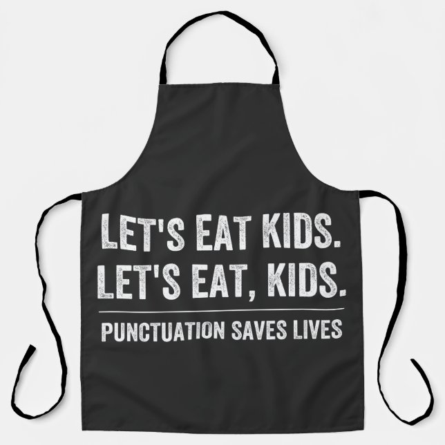 Tablier La ponctuation sauve des vies (Recto)
