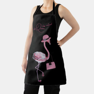 Tablier La Reine A Retraité Classy Chic Flamant rose Rose