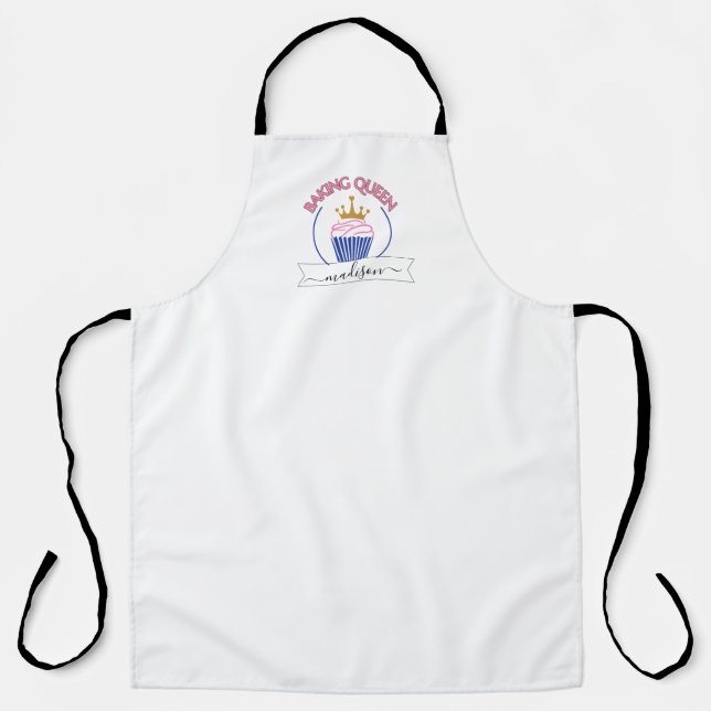 Tablier La reine en train de cuire ! Cupcake (Recto)