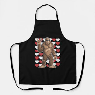 Tablier La Saint-Valentin Bigfoot Cœurs Drôles d'amour Sas