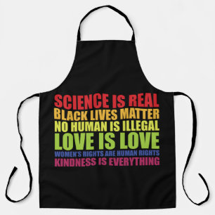 Tablier La science est réelle Black Lives Matter LGBT Fier