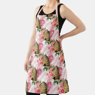 Tablier La série abeille rose et or Design 15
