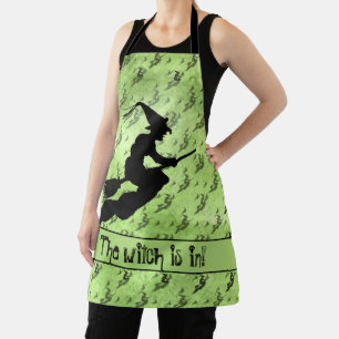 Tablier 'La sorcière est en' Halloween Witch Silhouette Gr