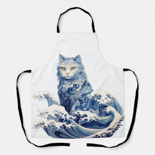 Tablier La Vague De Chat Au Large De Kanagawa