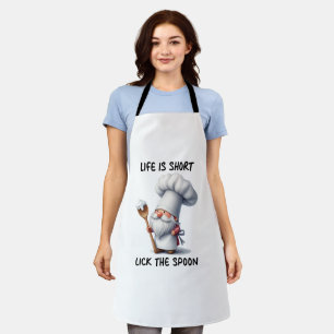 Tablier La Vie Du Chef Gnome Est Courte Lick La Cuillère