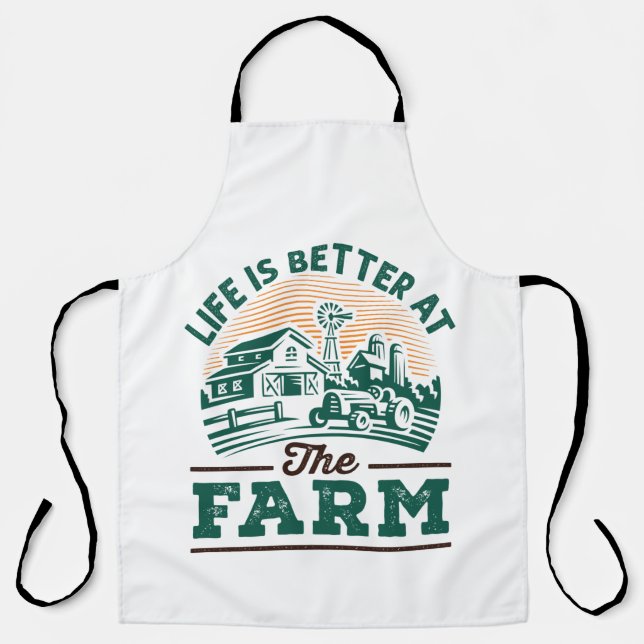 Tablier La Vie Est Meilleure À La Ferme (Recto)