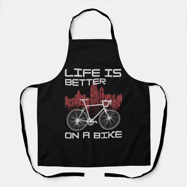 Tablier La vie est meilleure à vélo (Recto)