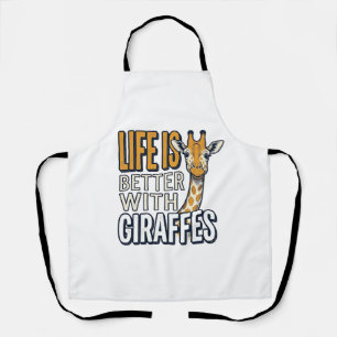 Tablier La vie est meilleure avec des girafes modèle de t-