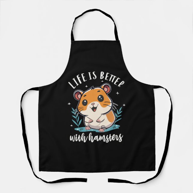 Tablier La vie est meilleure avec les hamsters (Recto)