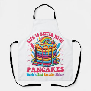 Tablier La vie est meilleure avec Pancakes Petit déjeuner 