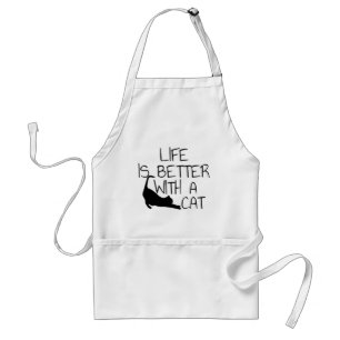 Tablier La Vie Est Meilleure Avec Un Chat