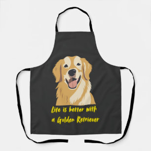 Tablier La vie est meilleure avec un Golden Retriever � Am