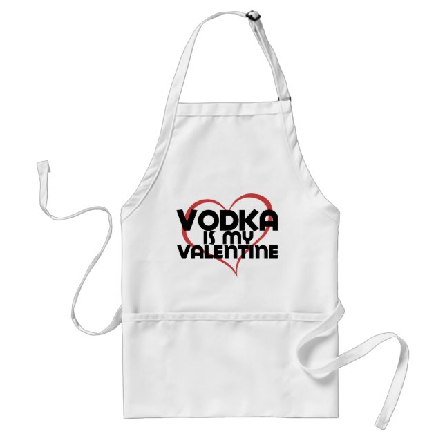 Tablier La vodka est ma Saint Valentin (Devant)